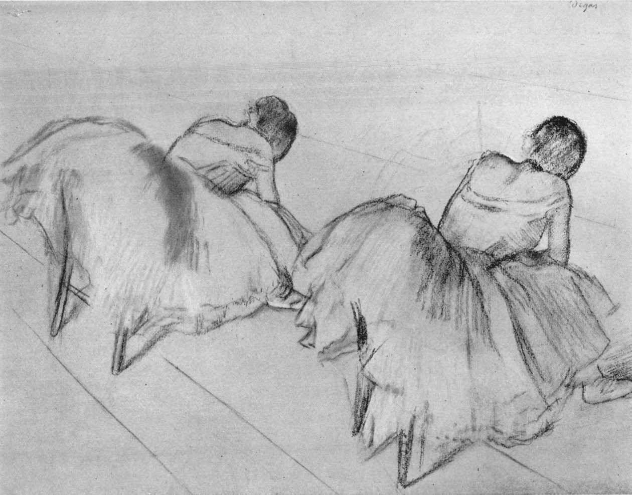 Dva tanečníci odpočívající, 20. století od Edgar Degas