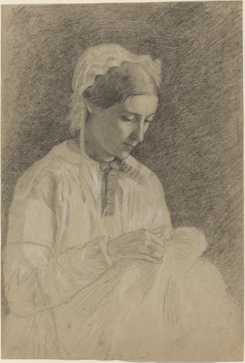 Dámské vyšívání, 18551860. od Edgar Degas