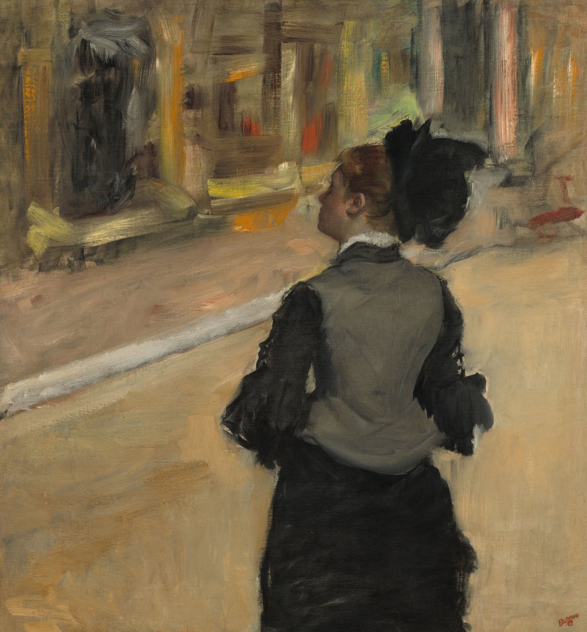 Žena při pohledu zezadu od Edgar Degas
