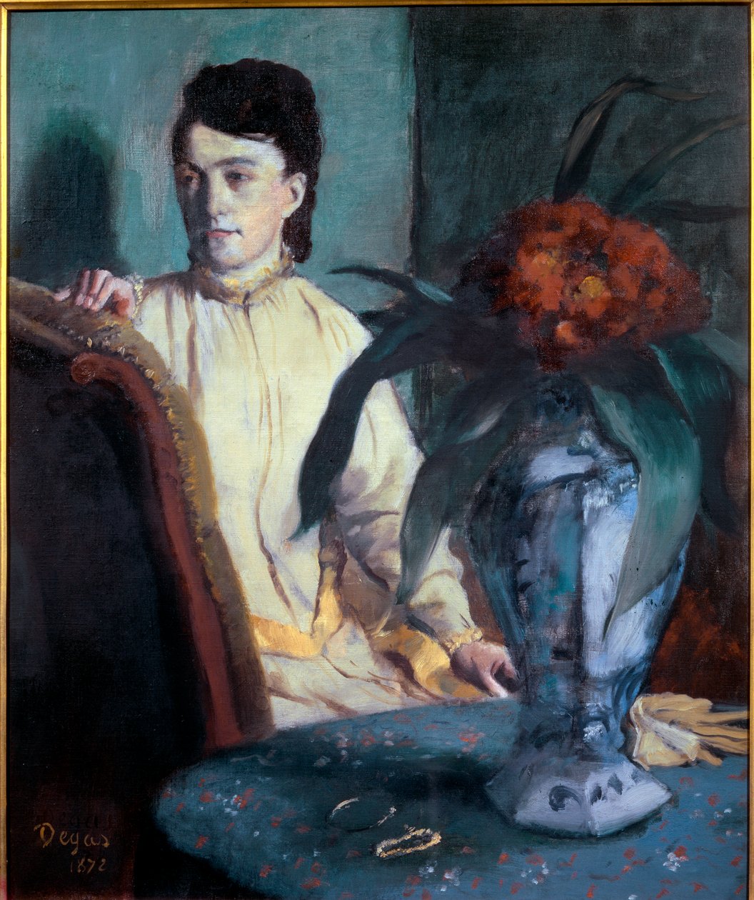 Žena s čínskou vázou od Edgar Degas