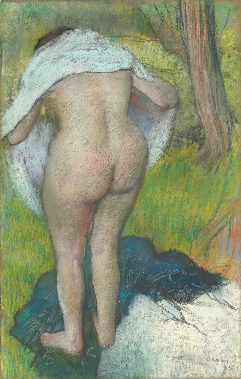 Mladá žena, která se obléká od Edgar Degas