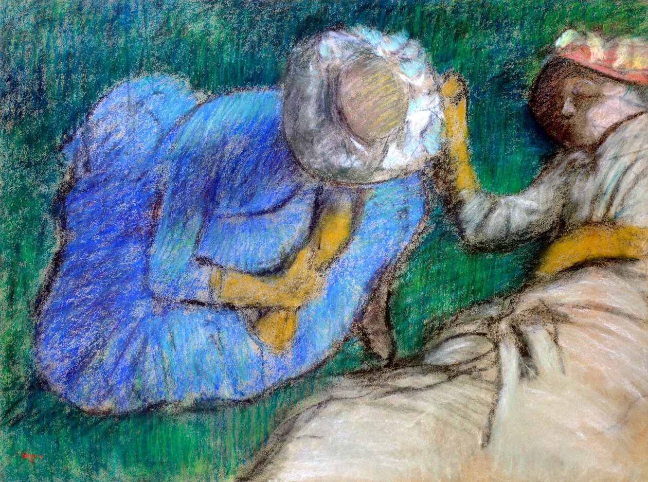 Odpočívající mladé ženy, konec 19.-začátek 20. století od Edgar Degas