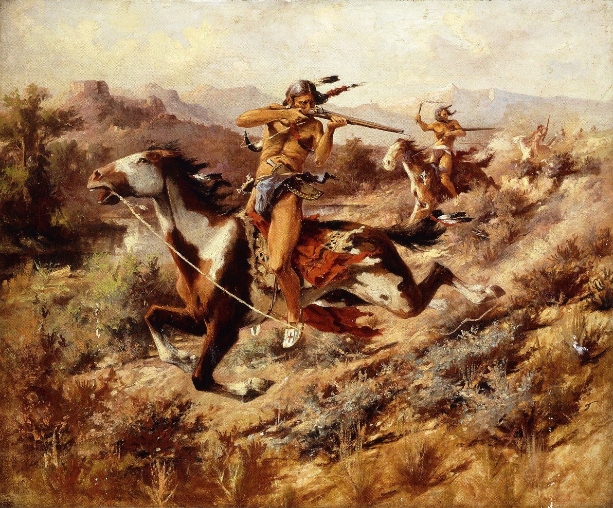 Pronásledování, od Edgar Samuel Paxson