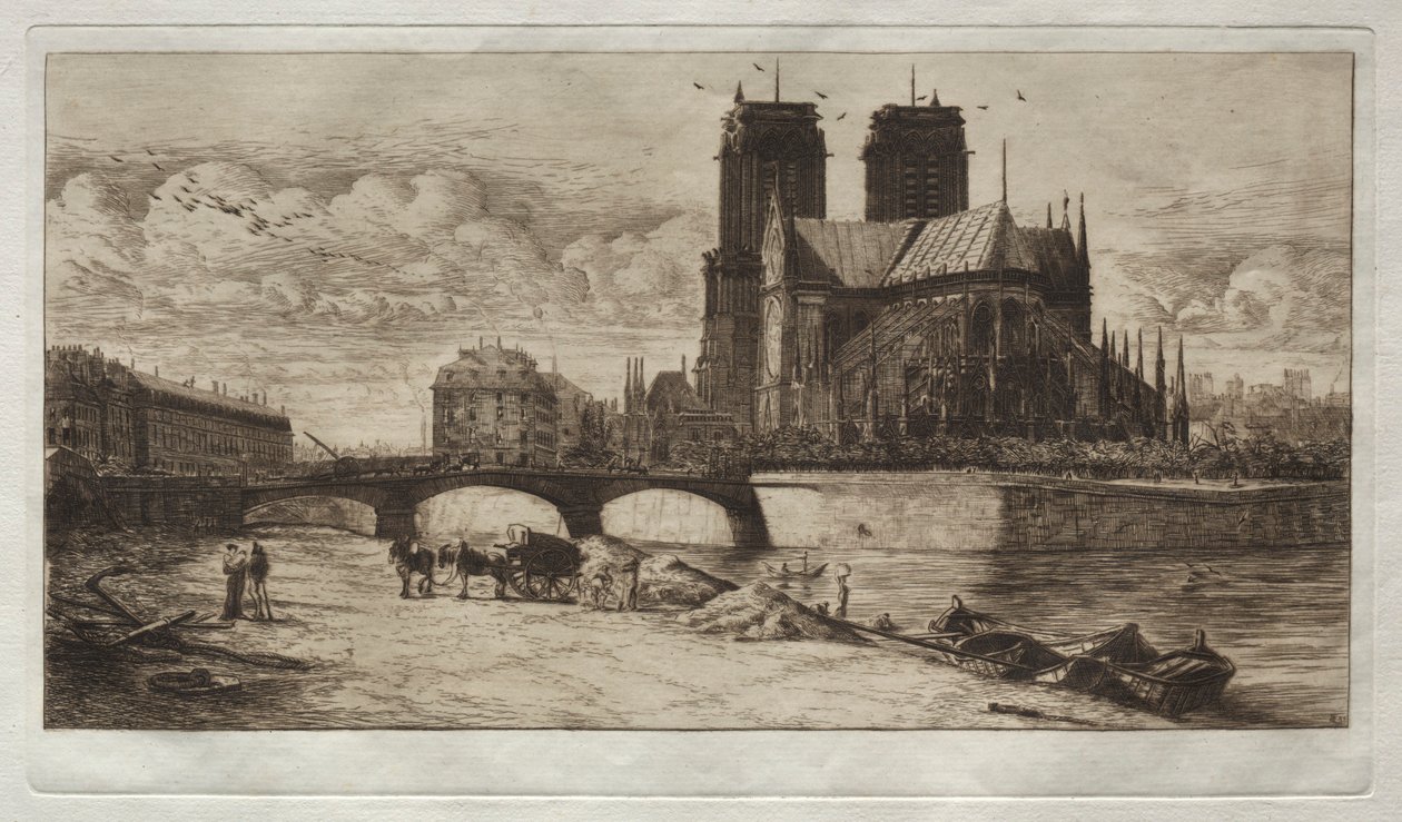 Apsida Notre Dame de Paris od Edmond Gosselin