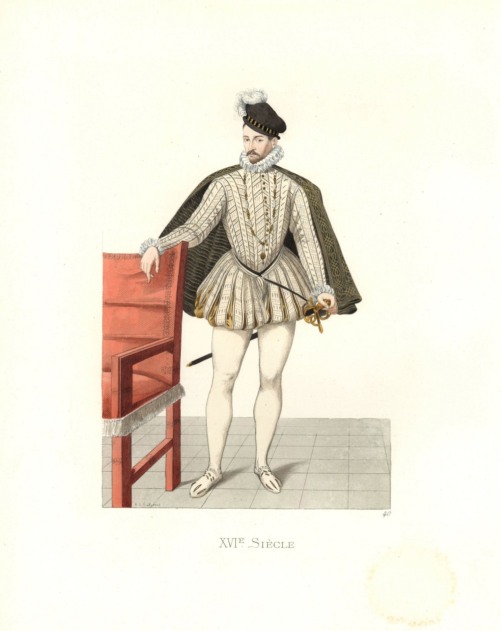 Francouzský král Karel IX. (1550-1574) (rytina) od Edmond Lechevallier Chevignard