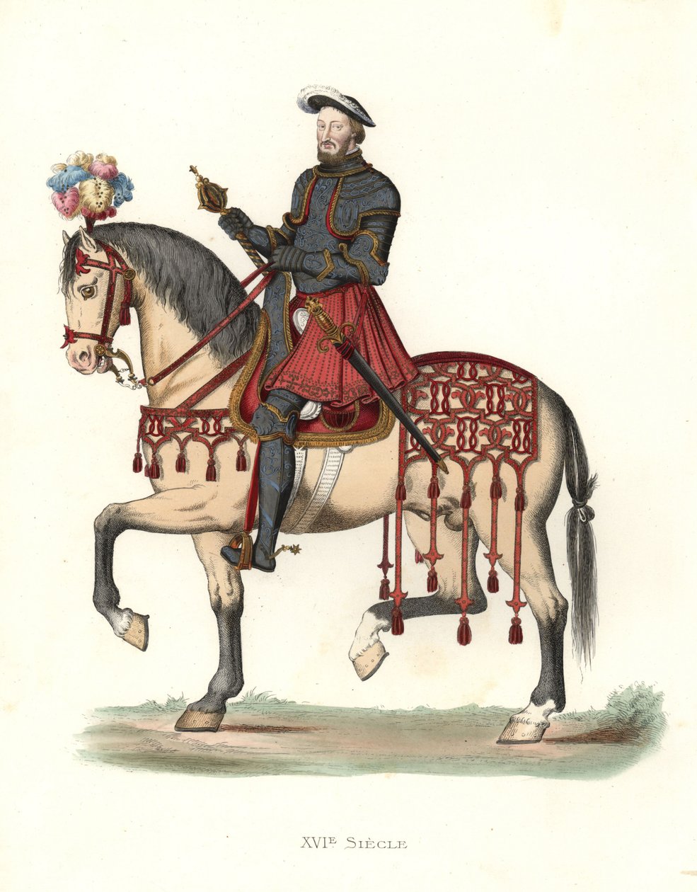 Francouzský král František I. (1494-1547) od Edmond Lechevallier Chevignard