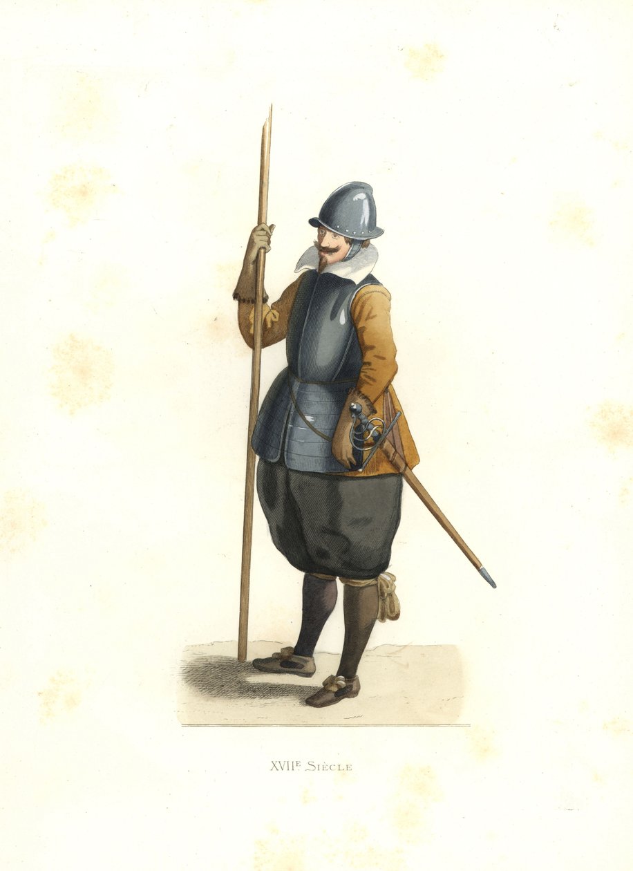 Pikeman, francouzské Flandry od Edmond Lechevallier Chevignard