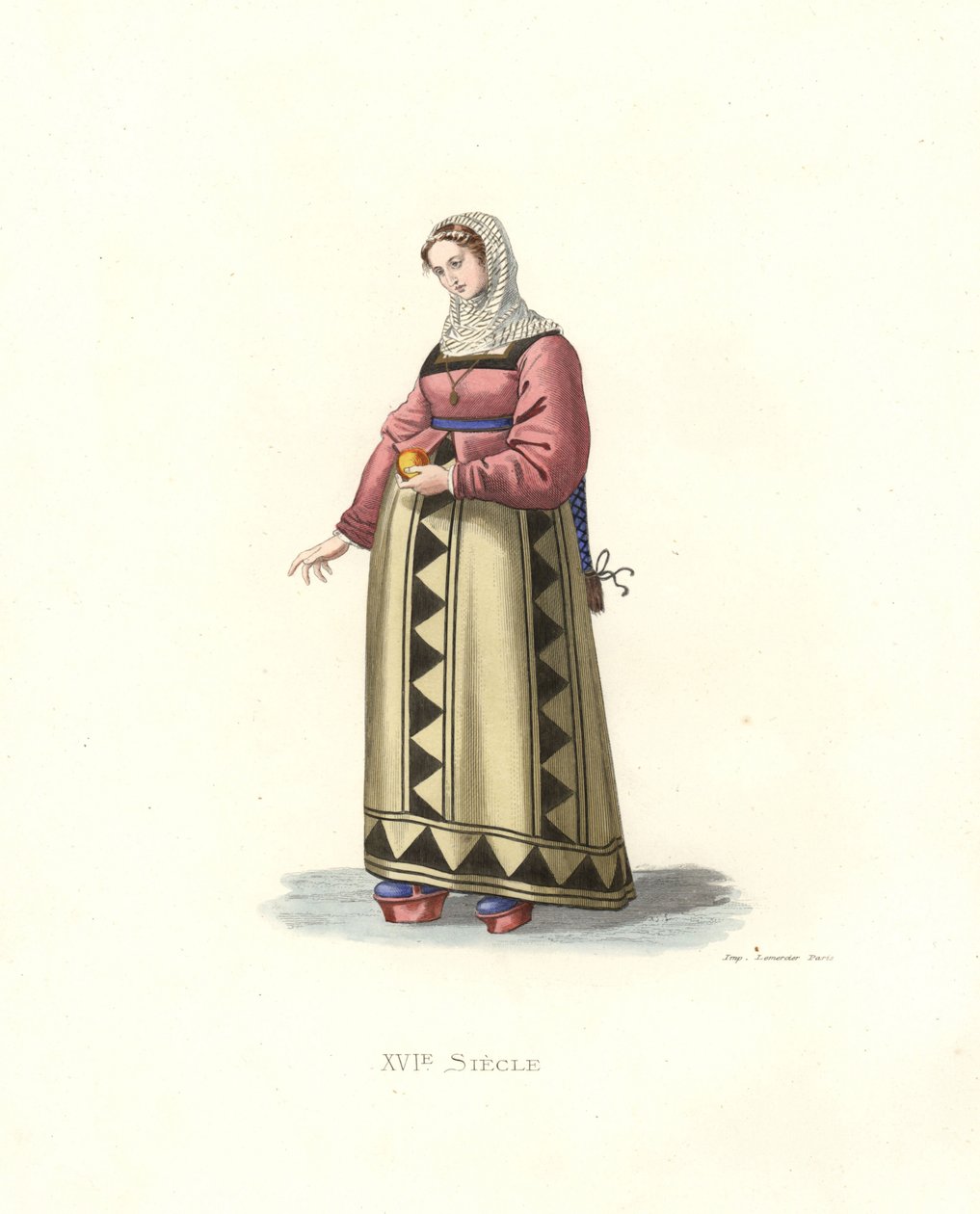Žena z Burgosu, Španělsko od Edmond Lechevallier Chevignard