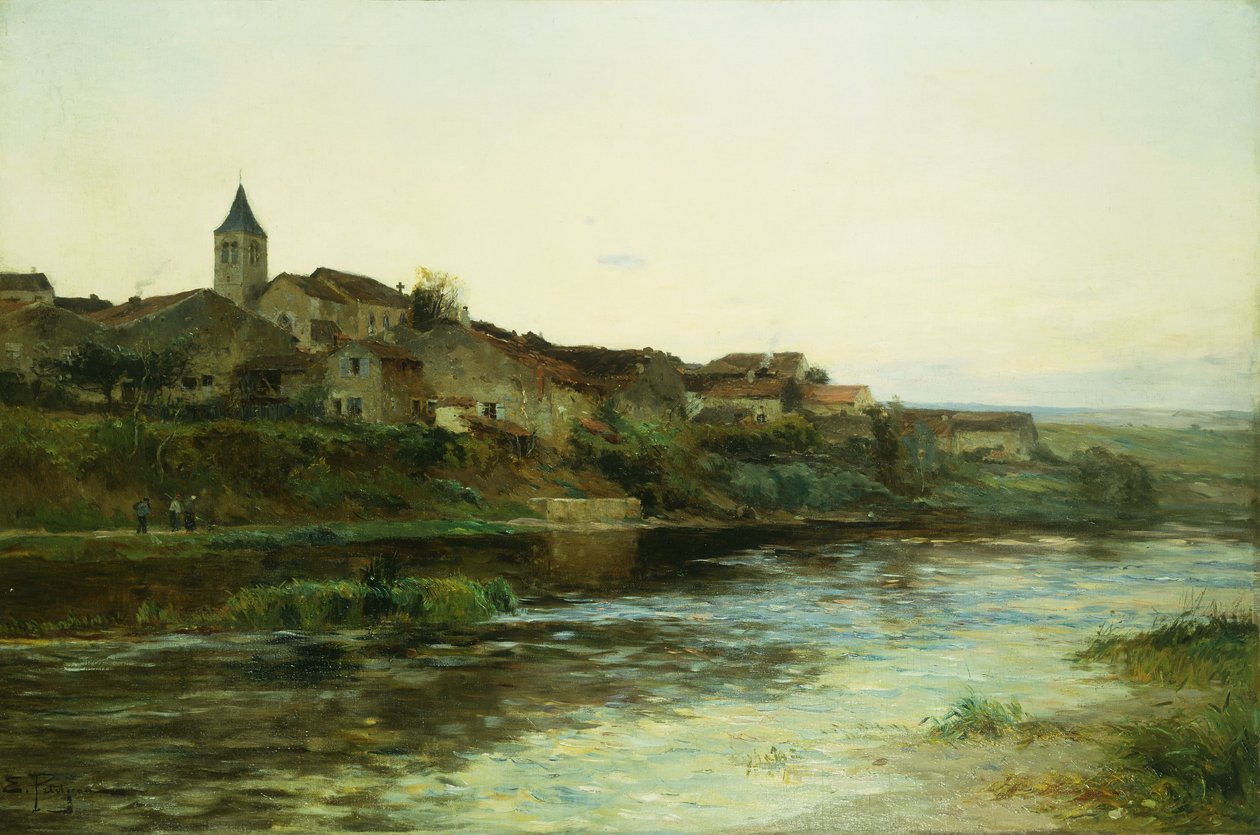 Francouzské říční město od Edmond Petitjean