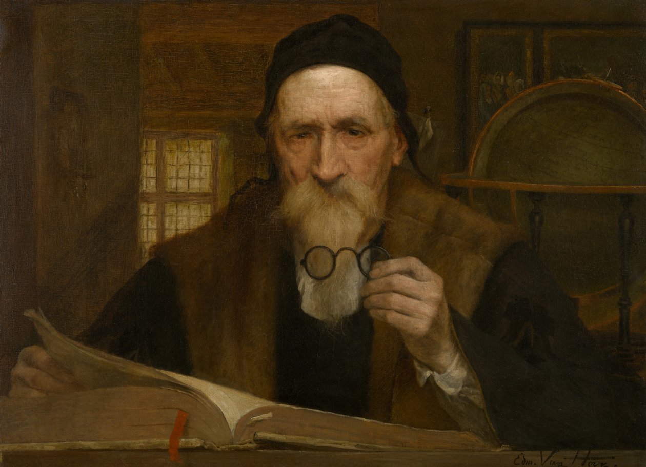 Filozof (olej na desce) od Edmond Theodor van Hove
