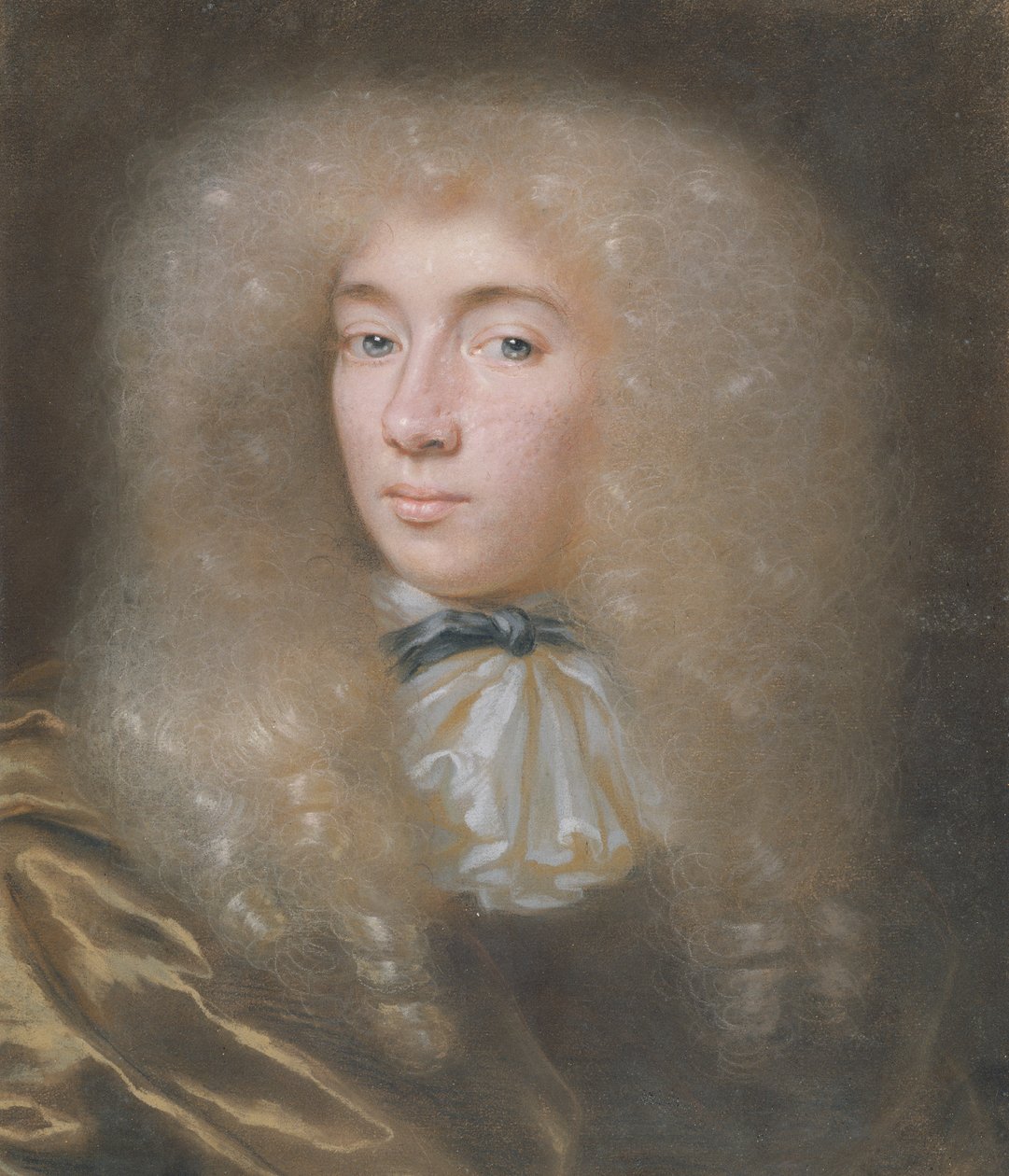 Portrét šlechtice (pastel a tužka na papíře) (viz 146369 pro pár) od Edmund Ashfield