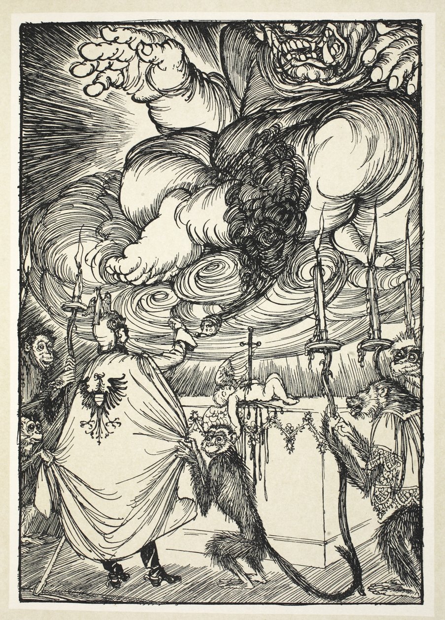 Černá mše č. 2 (Celebrant a ceremoniář), ilustrace z Kaiser