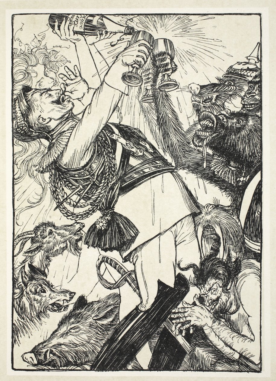 Víno z Circe a pruského Comusu, ilustrace z Kaiser