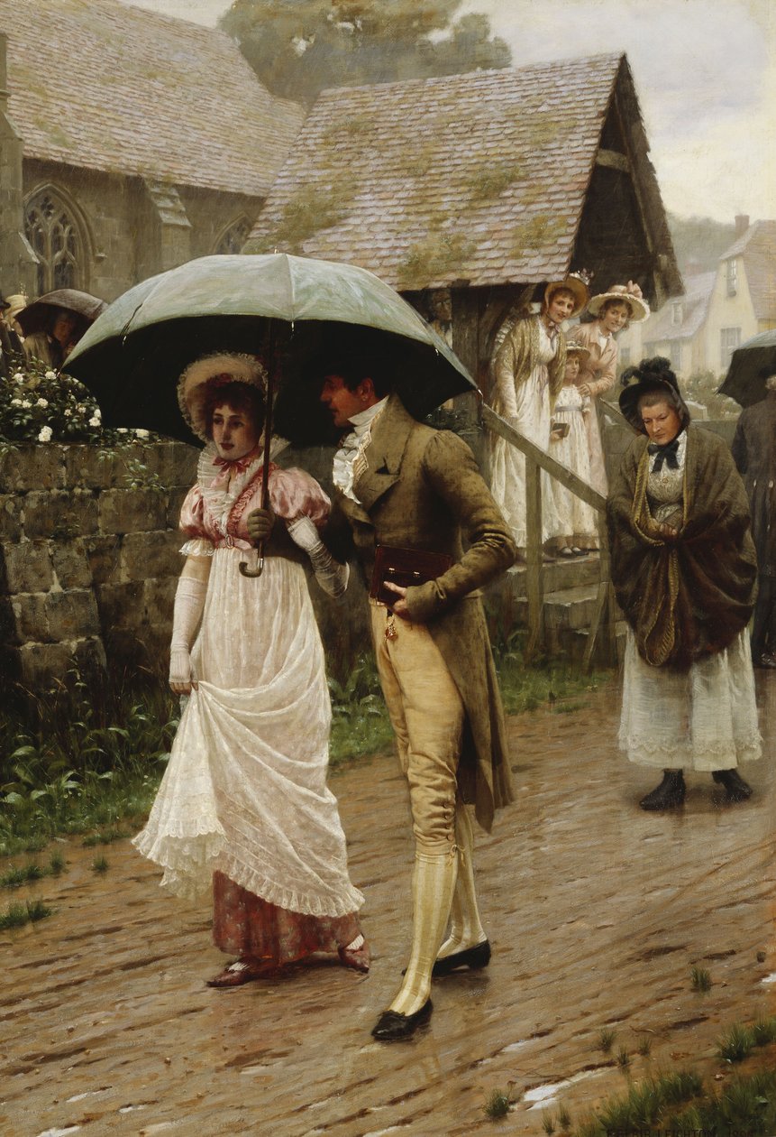 Mokré nedělní ráno, 1896 od Edmund Blair Leighton