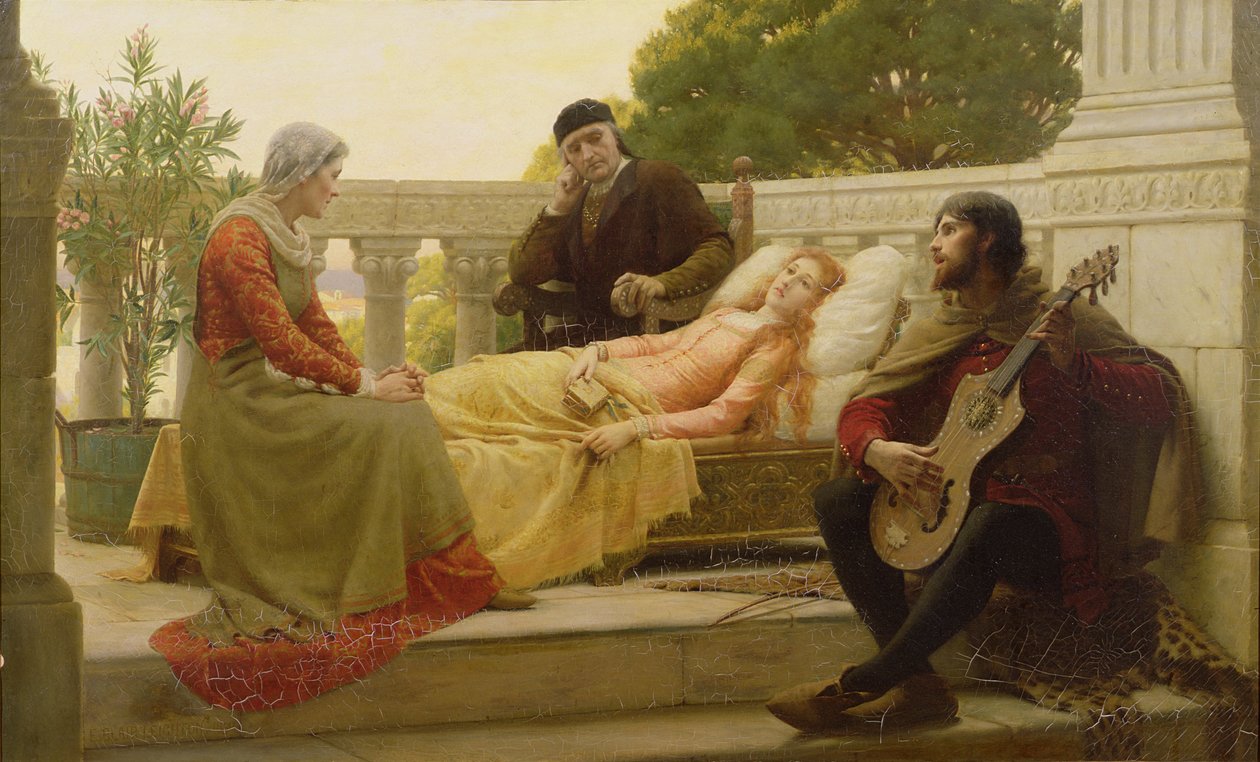 Jak Liza milovala krále, 1890 od Edmund Blair Leighton