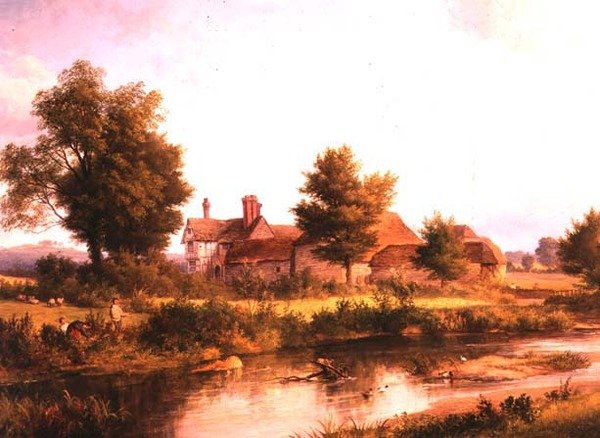 Pohled na Unstead House, poblíž Bramley od Edmund Gill