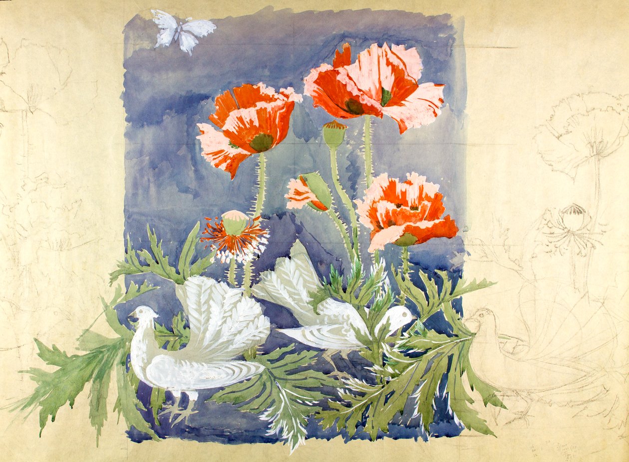 Peace c1920 (kvaš na papíře) od Edmund Hunter