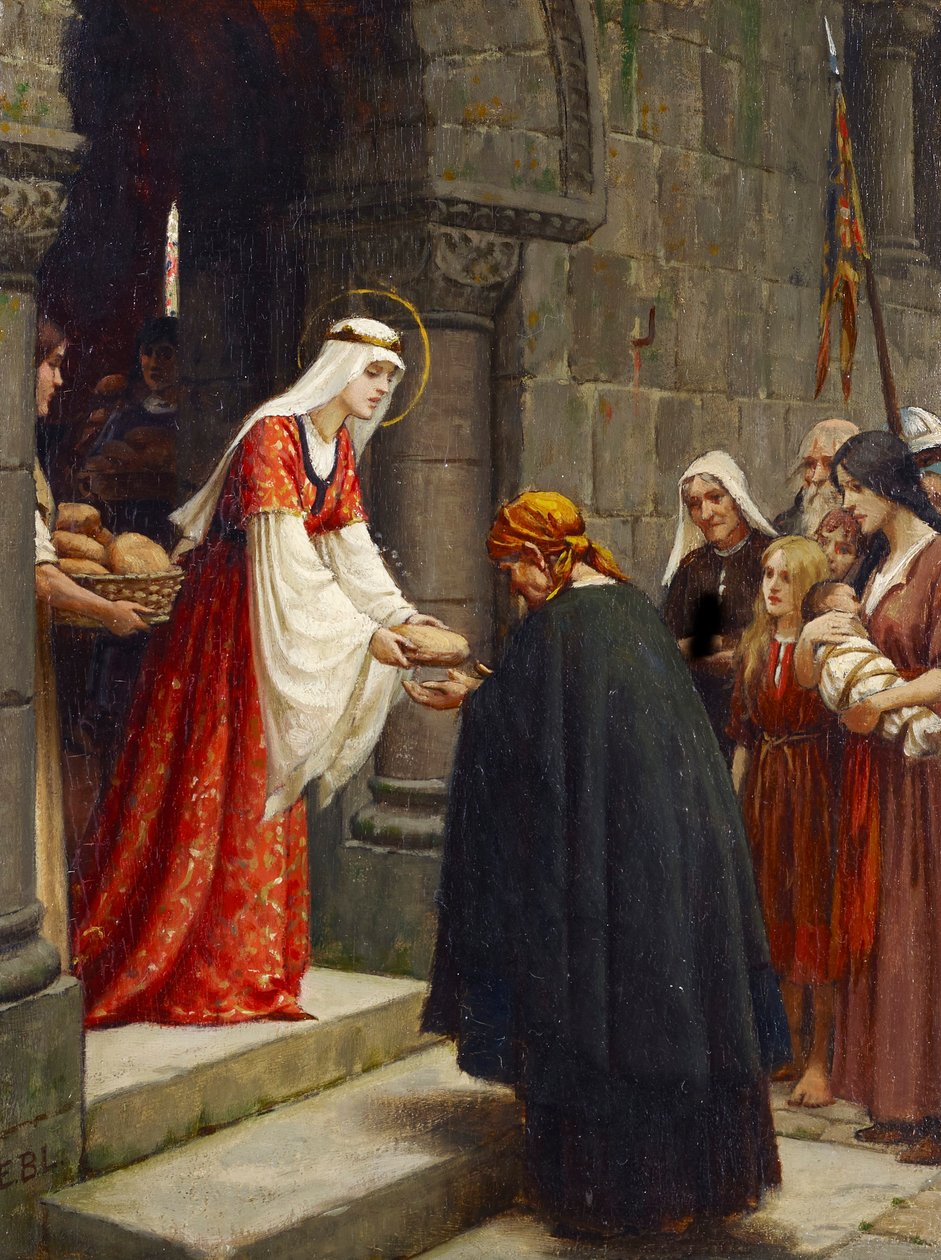 Charita svaté Alžběty Uherské od Edmund Leighton