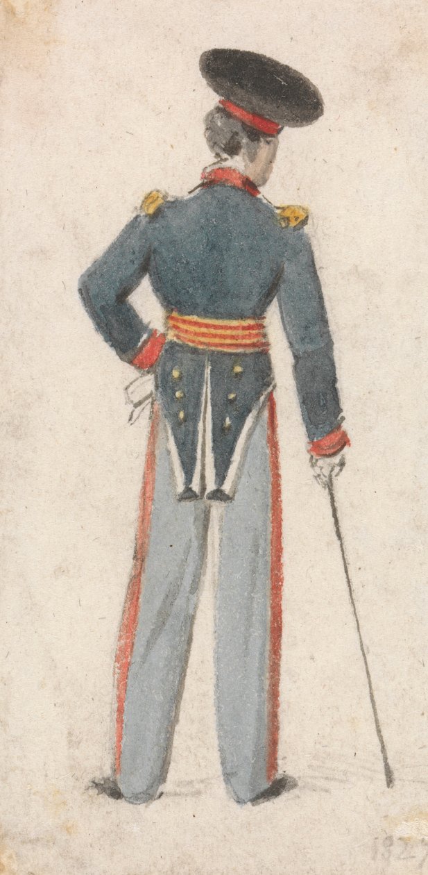 Zadní pohled na vojáka od Edmund Thomas Parris