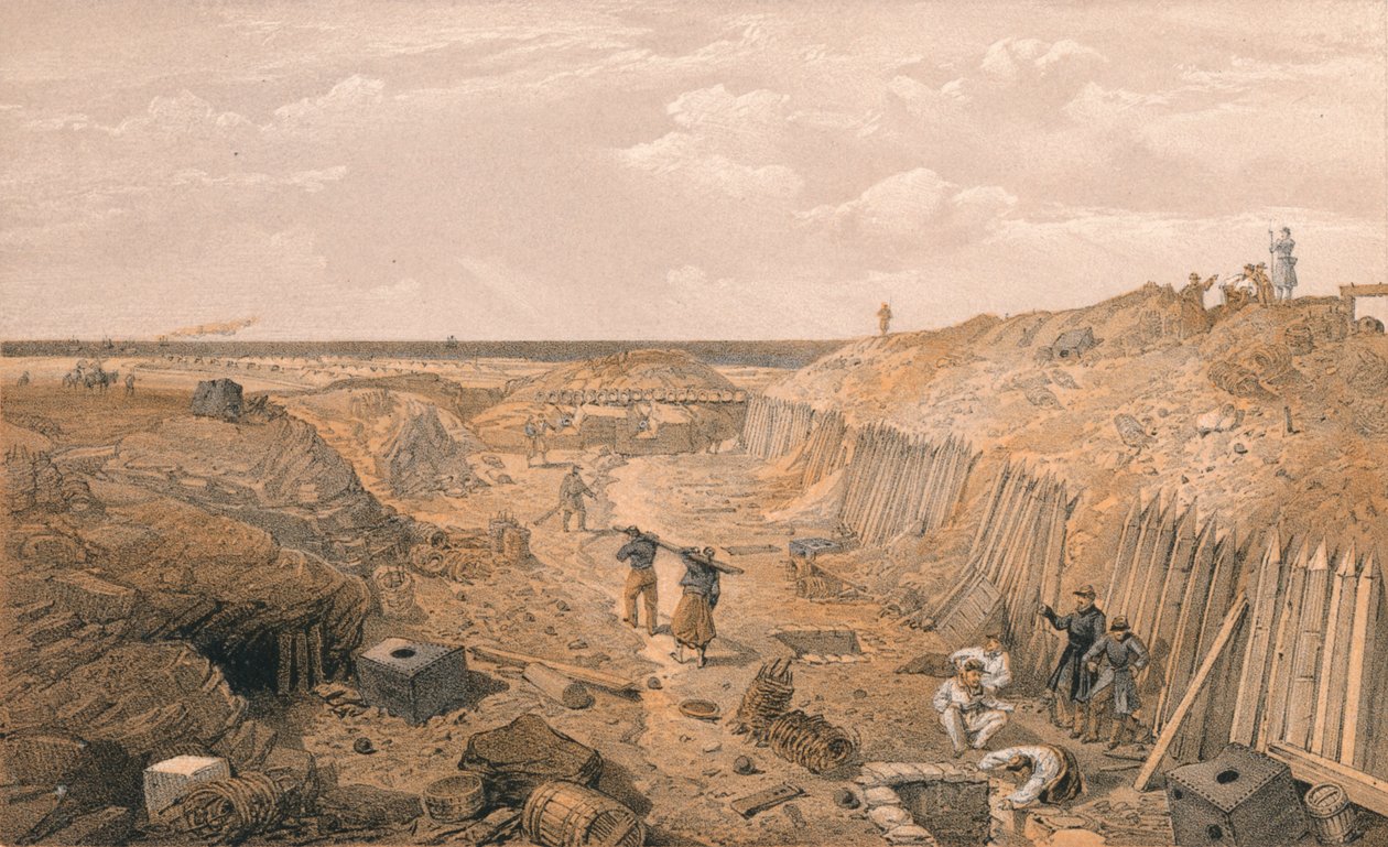 Příkop Bastion Du Mat, 1856 od Edmund Walker