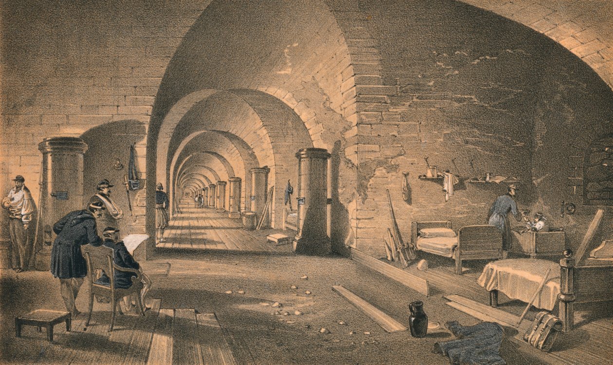 Interiér Fort Nicholas, 1856 od Edmund Walker