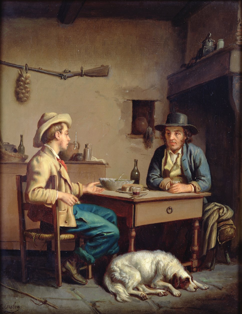 Interiér selské chalupy, kolem roku 1903 od Edouard Amable Onslow