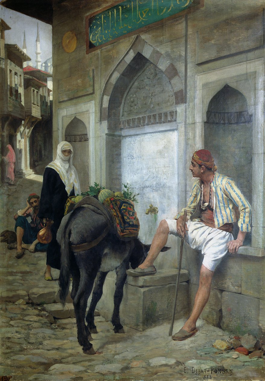 Ulice v Istanbulu, 1883 od Edouard Debat Ponsan