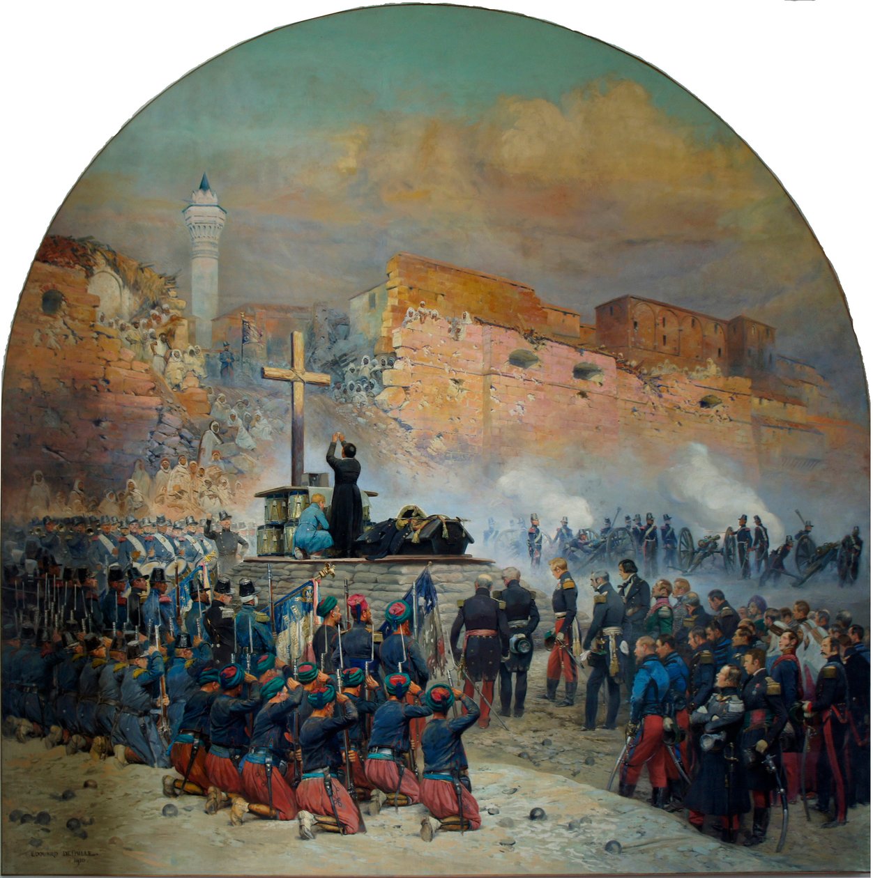 Pohřeb generála Comte de Danremont před Breche de Constantine 18. října 1837 od Jean Baptiste Edouard Detaille