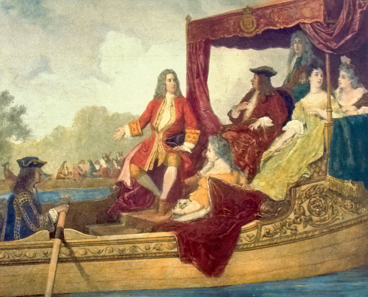 George Frideric Handel s králem Jiřím od Edouard Jean Conrad Hamman