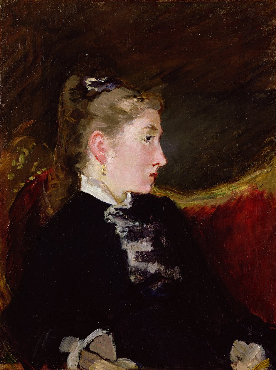 Profil mladé dívky - Mlle. Ellen Andree, kolem roku 1860 od Édouard Manet