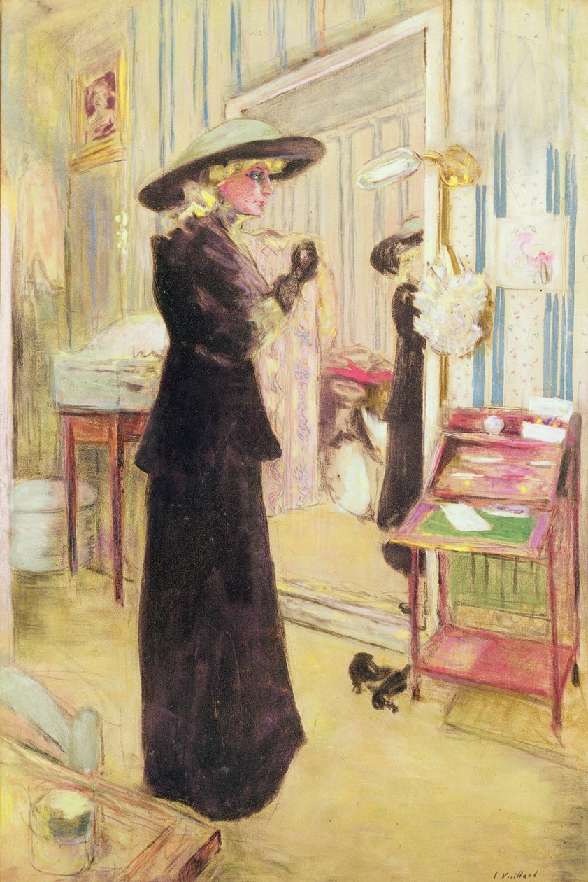Charlotte Lysès, 1912 (pastel na plátně) od Edouard Vuillard