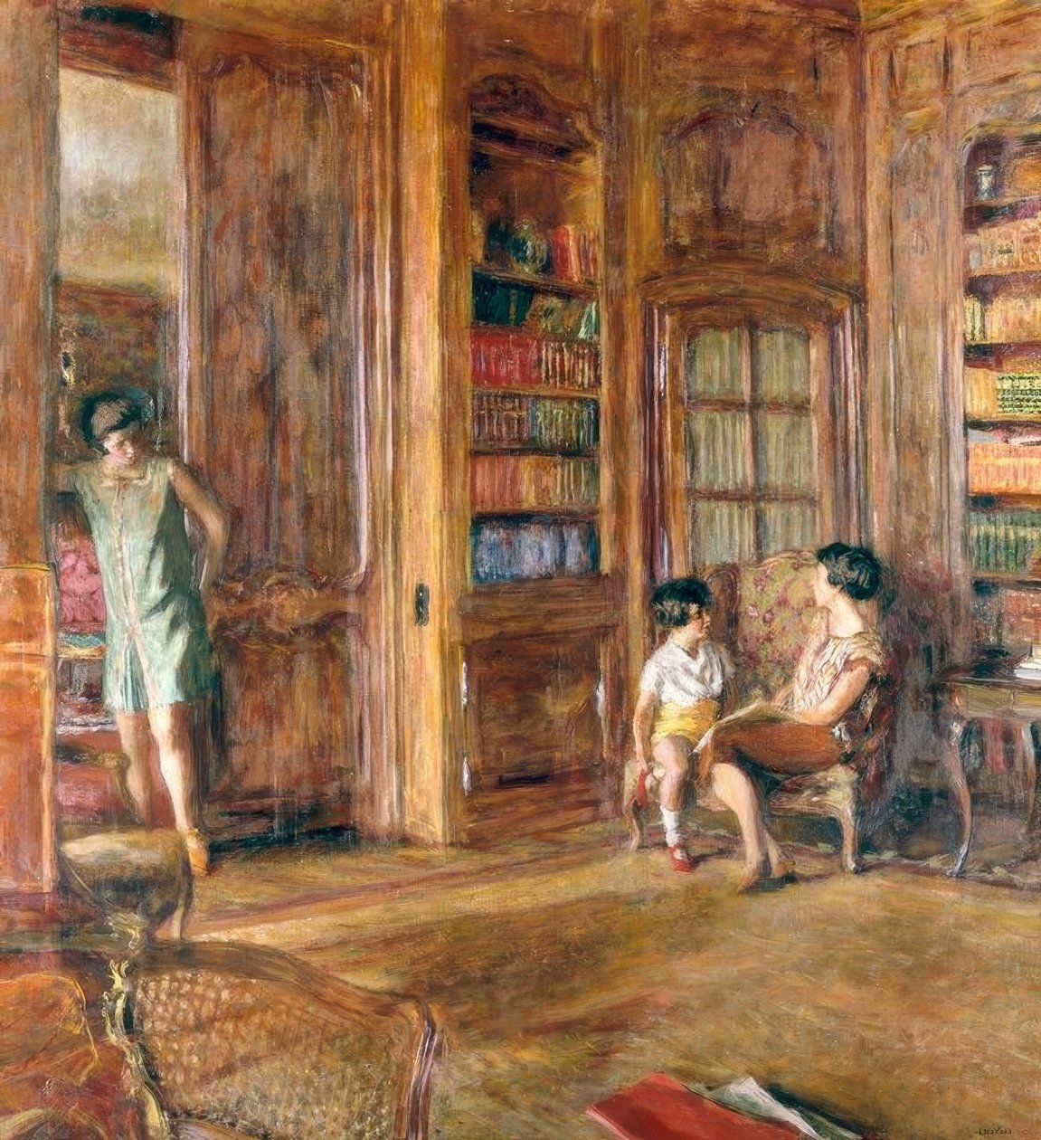 V knihovně od Edouard Vuillard