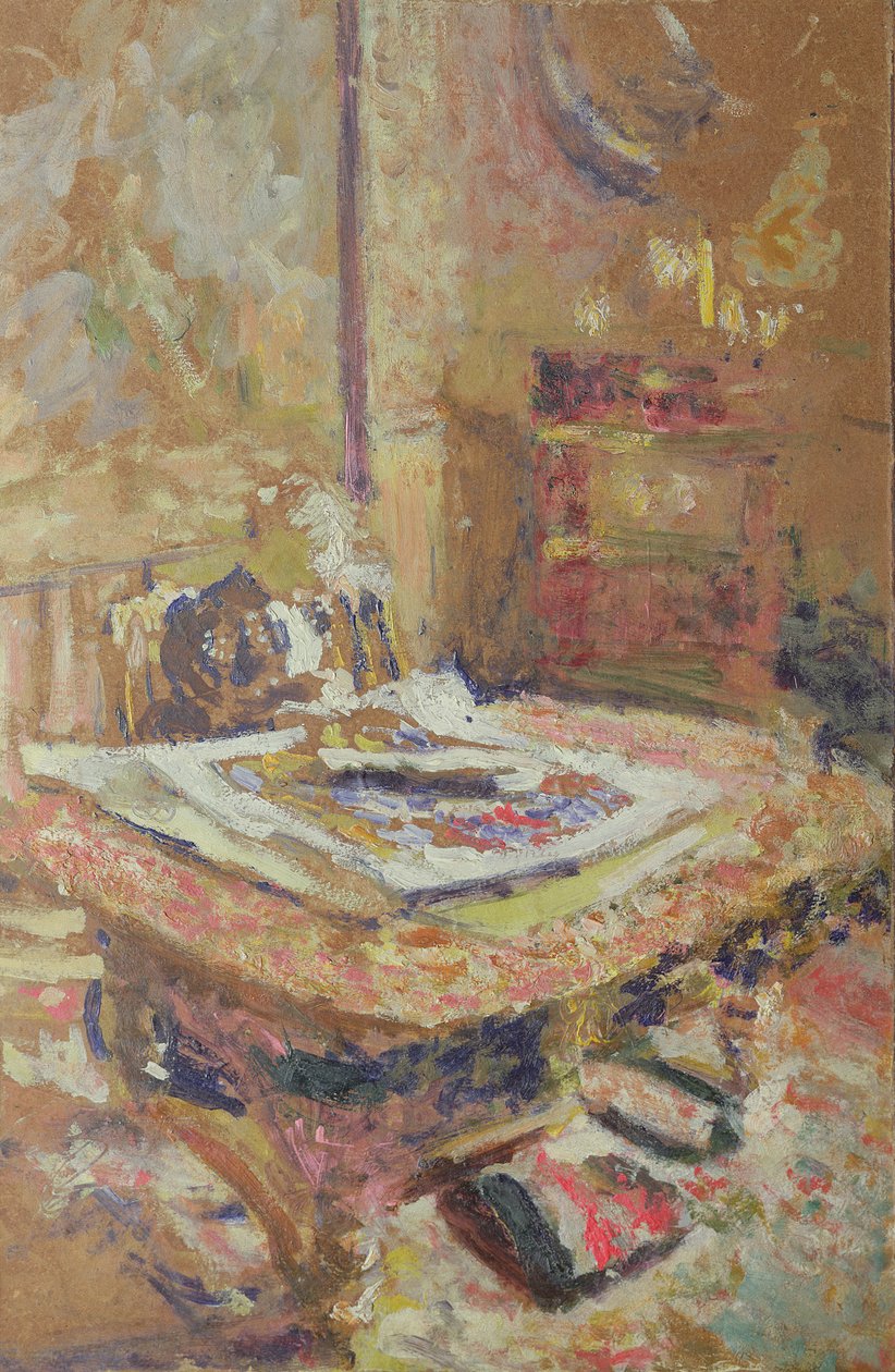 Interiér, asi 1906 (olej na kartě) od Edouard Vuillard