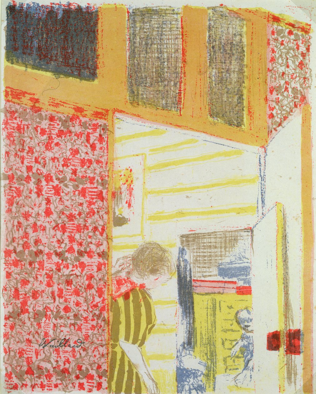 Interiér v odstínech růžové III od Edouard Vuillard