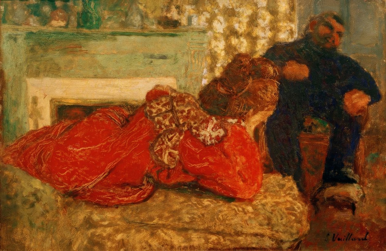 Červený župan od Edouard Vuillard
