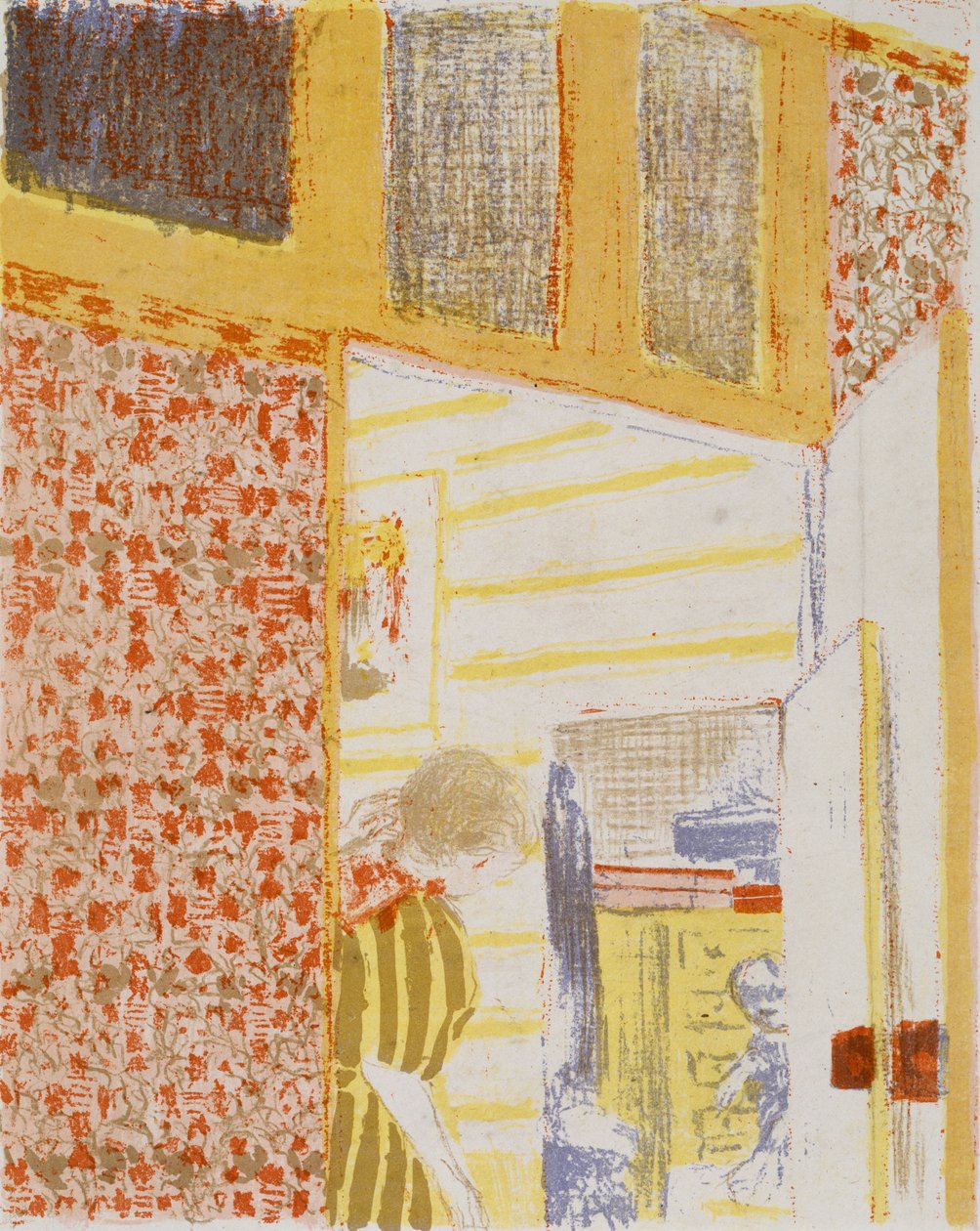 Růžově tónovaný interiér III, 1899 (barevná litografie) od Edouard Vuillard