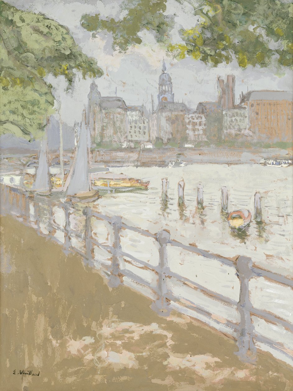 Pohled na Binnenalster, 1913 (kvaš na kartě) od Edouard Vuillard