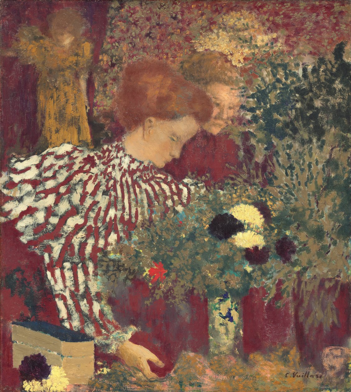 Žena v pruhovaných šatech od Edouard Vuillard