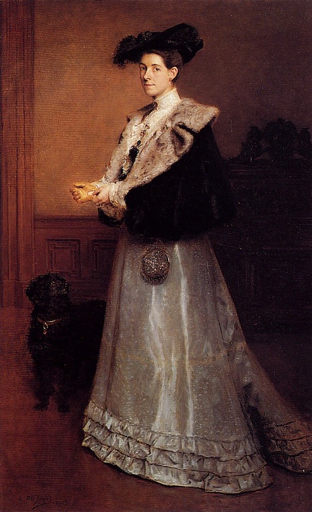 Portrét dámy od Edouard de Jans