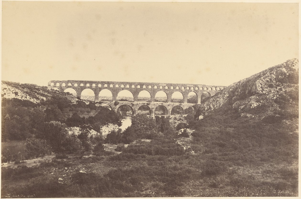 Pont du Gard od Édouard Baldus