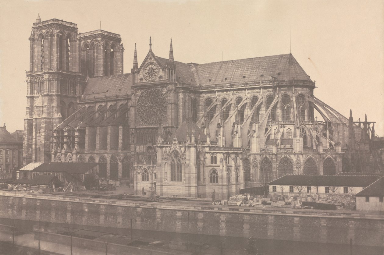 Notre Dame, Paříž od Édouard Baldus