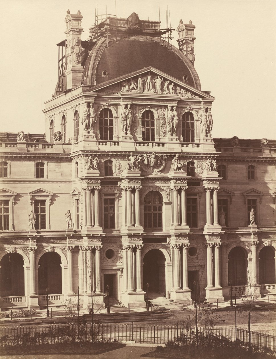 Pohled na Louvre, 1855-1857. od Édouard Baldus