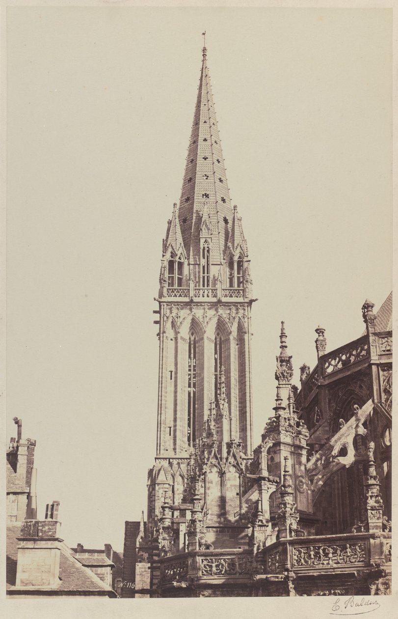 Kostel Saint-Pierre, Caen od Edouard Denis Baldus