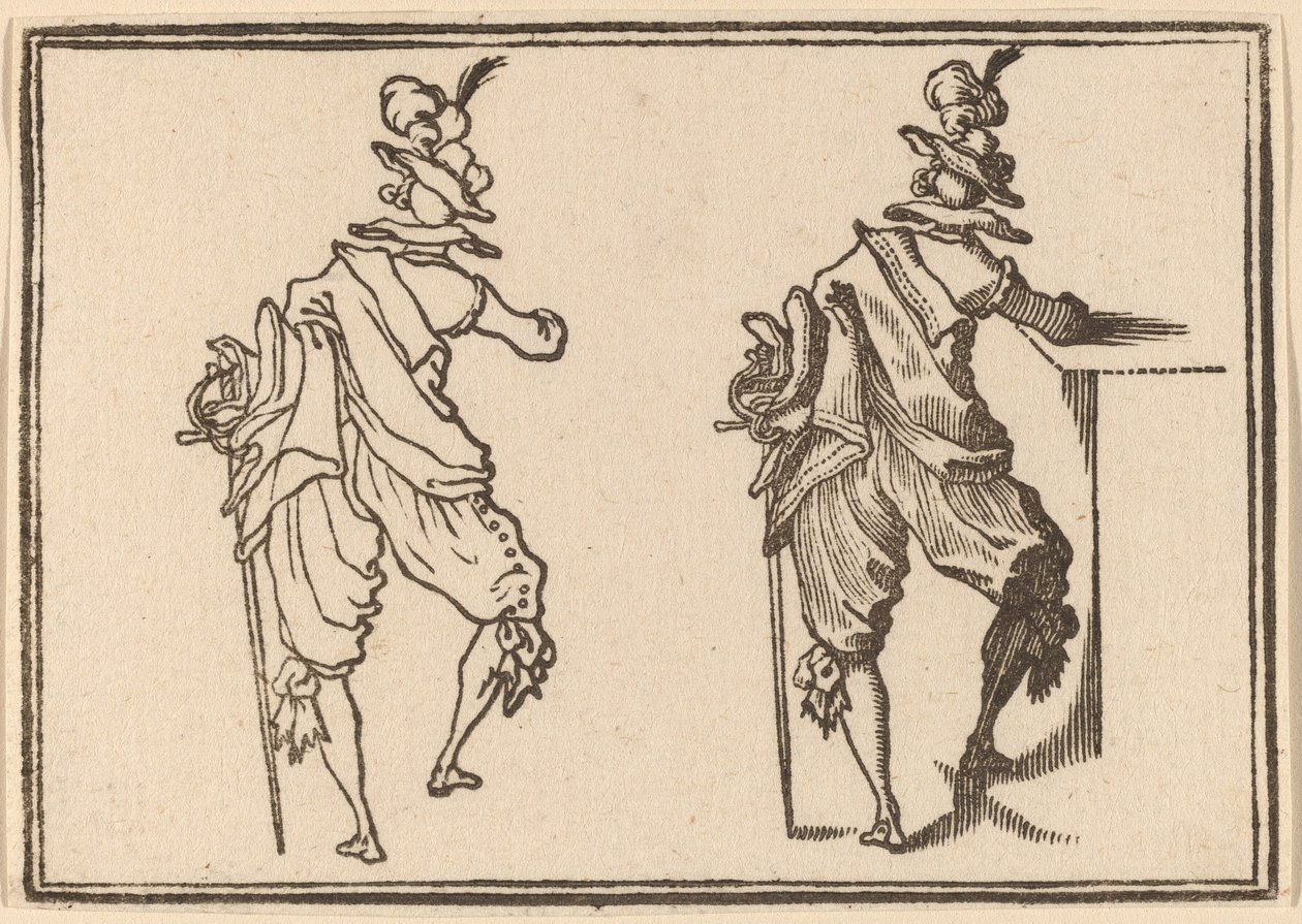 Muž s mečem od Edouard Eckman after Jacques Callot