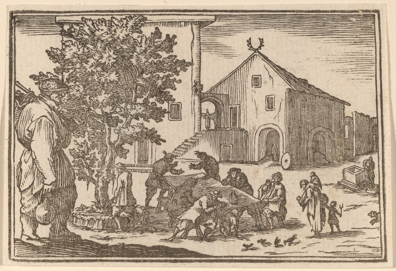 Krčma od Edouard Eckman after Jacques Callot