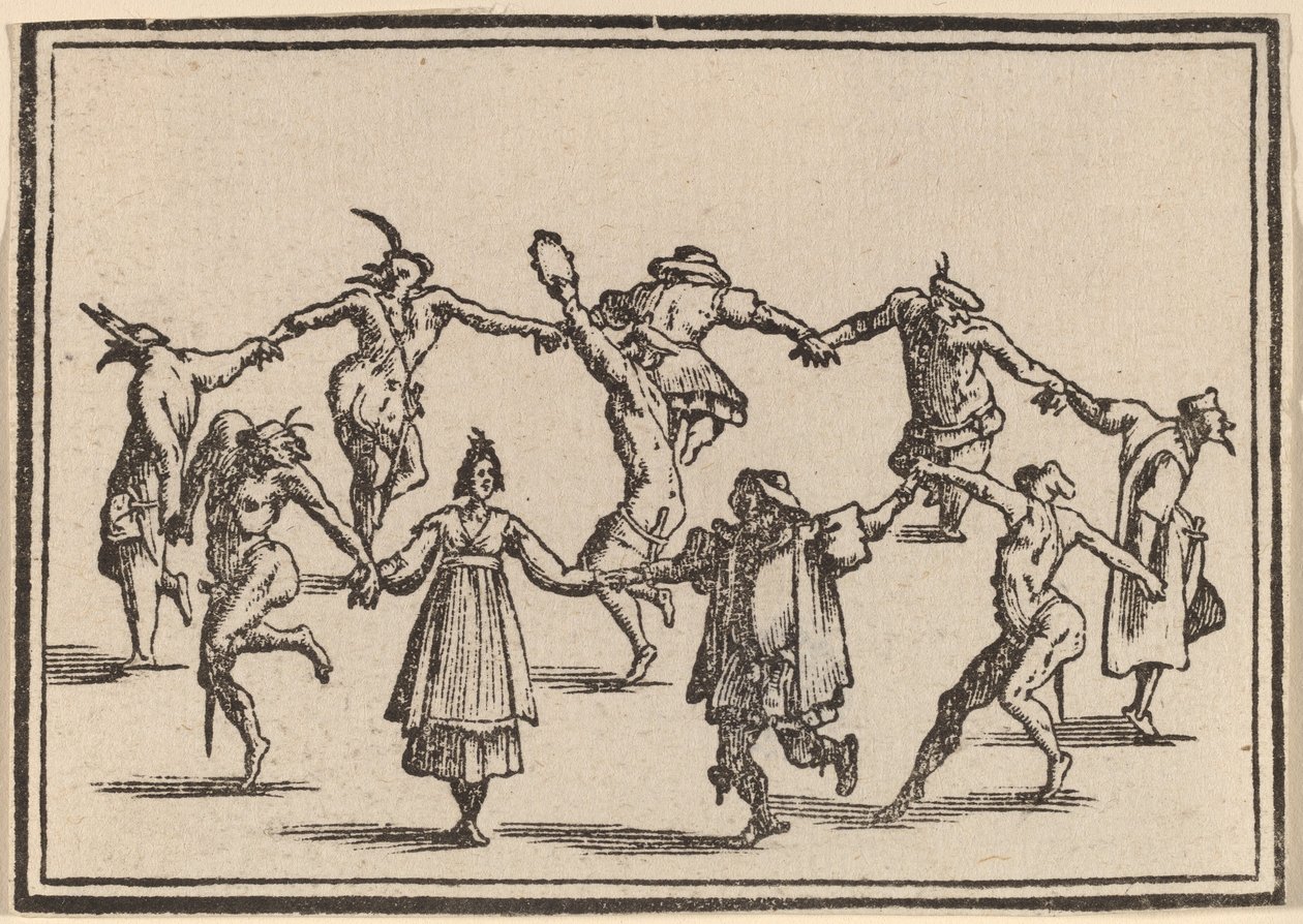 Tanec od Edouard Eckman after Jacques Callot
