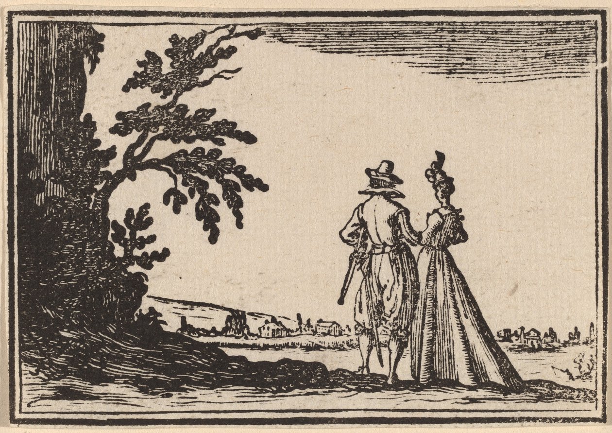 Promenáda od Edouard Eckman after Jacques Callot