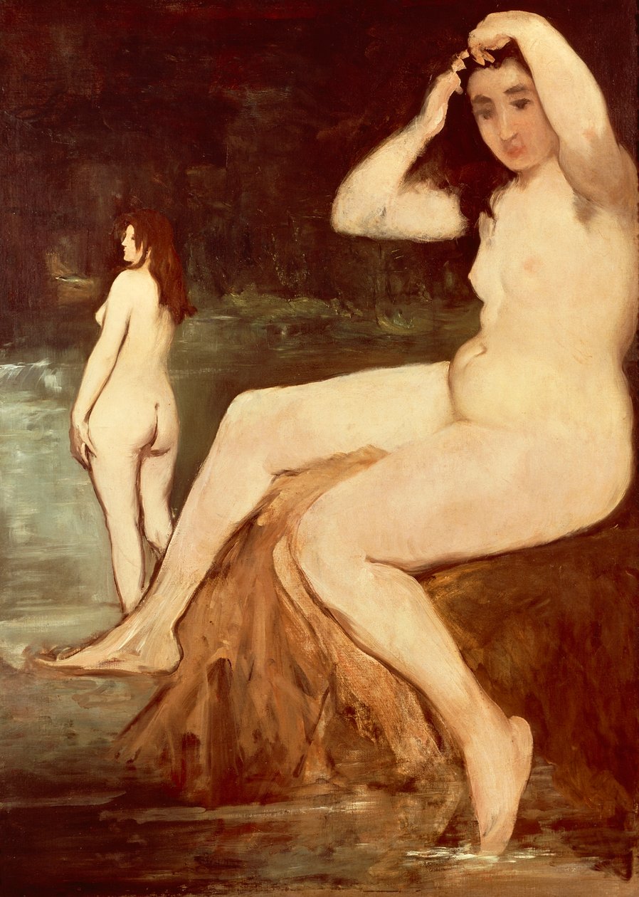 Koupající se na Seině od Édouard Manet