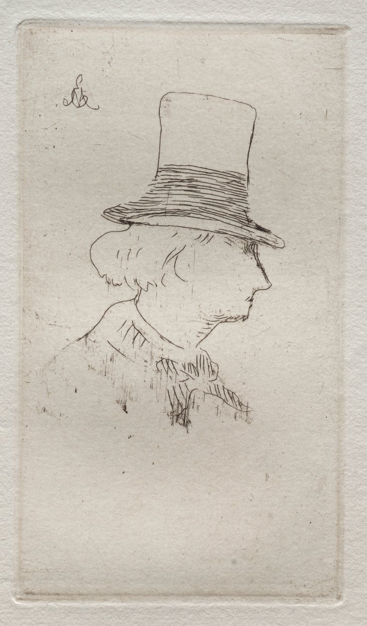Baudelaire z profilu. od Édouard Manet