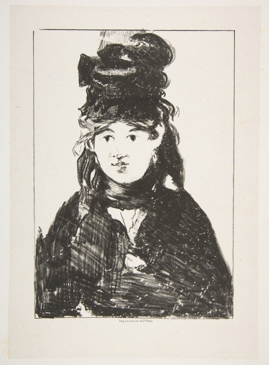 Berthe Morisot v černém, 1872-74. od Édouard Manet